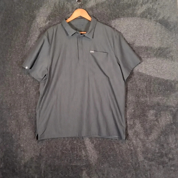 - Figs men's polo collar scrub top one pocket graphite gray size XXLARGE - Picture 1 of 6